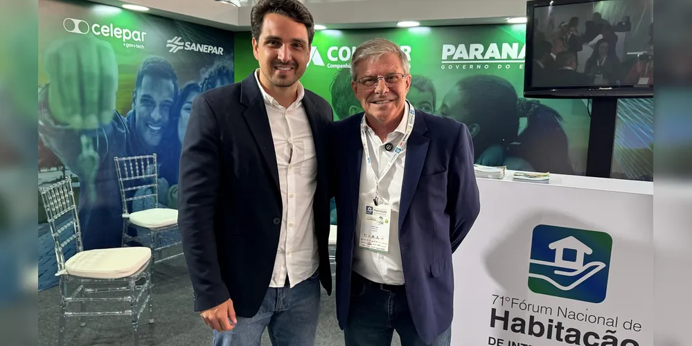 Emiliano Gomes esteve em reuniões com o presidente da Cohapar, Jorge Lange, neste ano