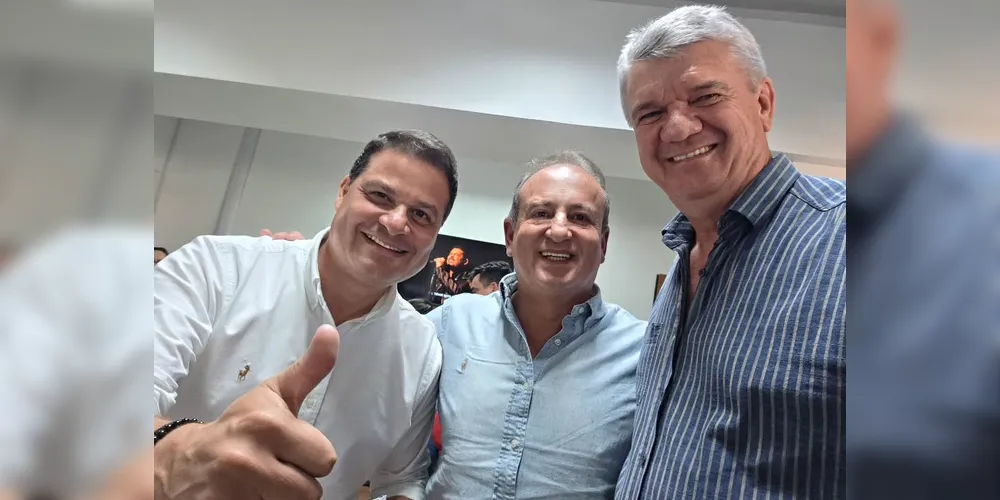 Sandro Alex, Moacyr Fadel e Juca Sloboda estiveram reunidos