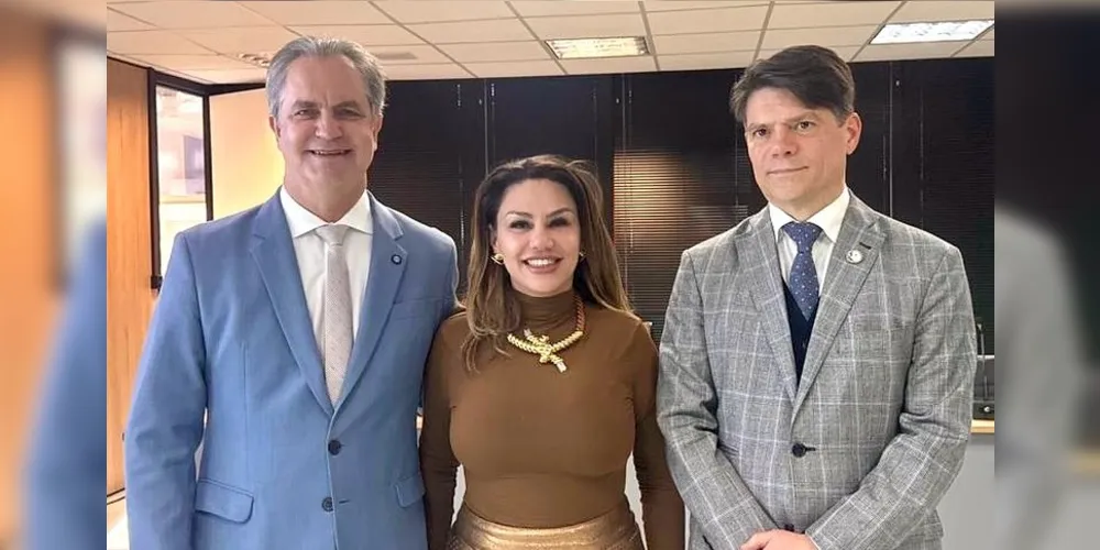 Ulisses Maia, Dayane Sovinski e Ivens Linhares estiveram reunidos