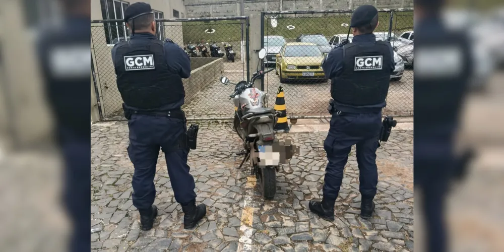 A motocicleta apreendida