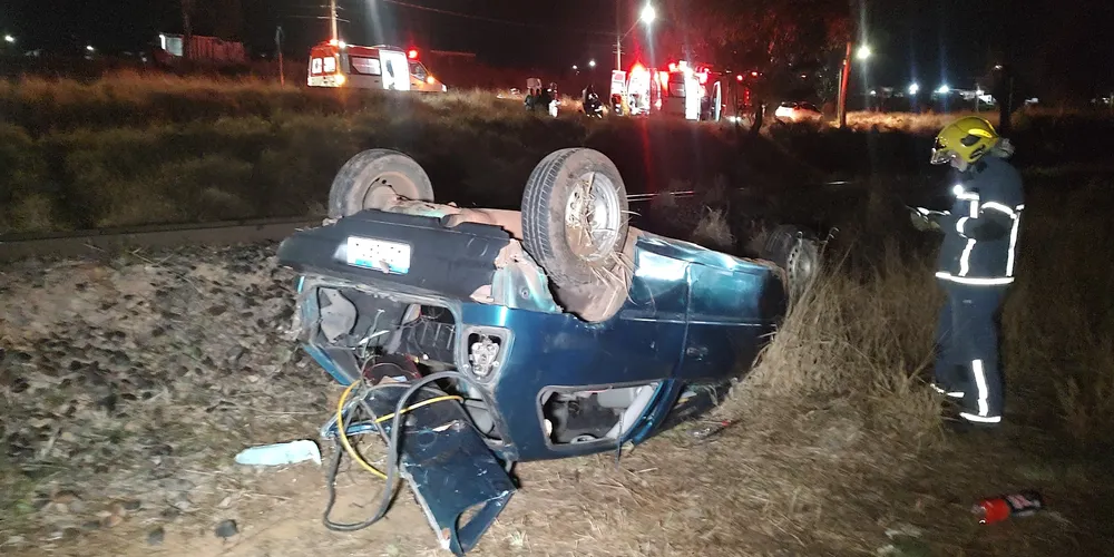Veículo, Volkswagen Gol, ficou totalmente destruído após o acidente