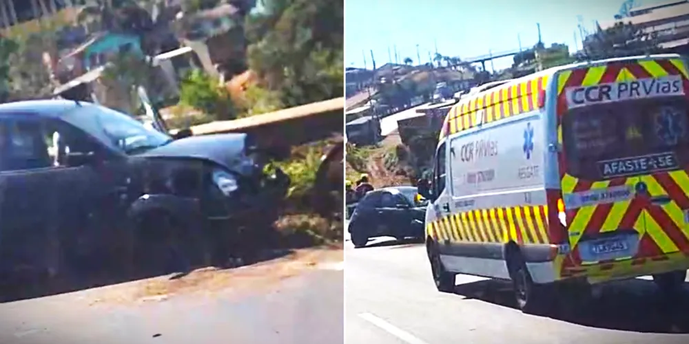 Carro e caminhão colidiram no km 490 da rodovia