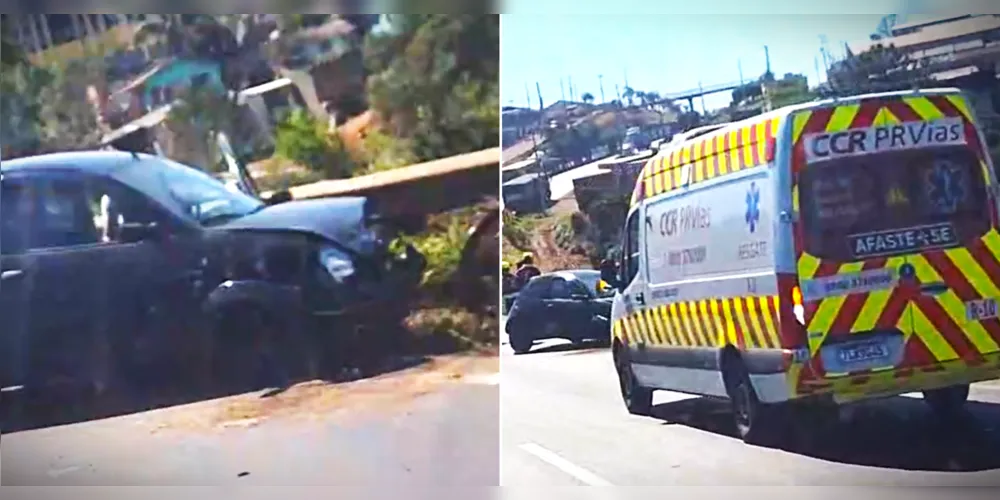 Carro e caminhão colidiram no km 490 da rodovia