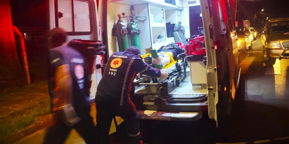 Equipe do Samu foi acionada para realizar os primeiros socorros