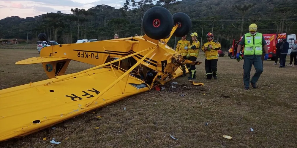A aeronave teria caído em uma propriedade que possui uma pista de pouso, no interior de Bom Retiro