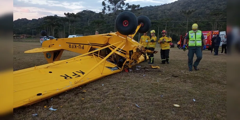 A aeronave teria caído em uma propriedade que possui uma pista de pouso, no interior de Bom Retiro