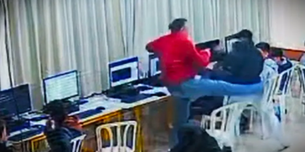 Professor teria dado chutes e socos na confusão
