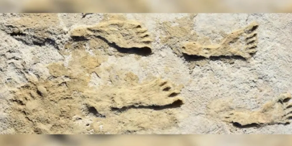 Os arqueólogos encontraram as pistas incrivelmente preservadas sob camadas de argila e gesso