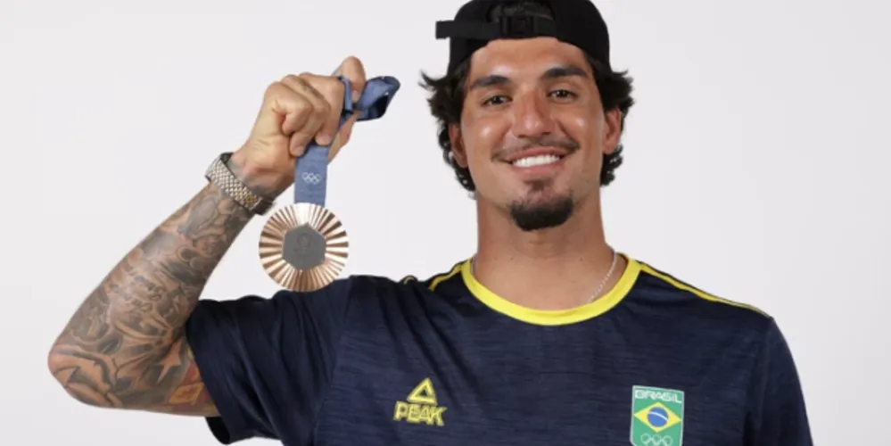 Gabriel Medina foi medalhista olímpico em Paris 2022