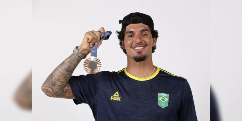 Gabriel Medina foi medalhista olímpico em Paris 2022