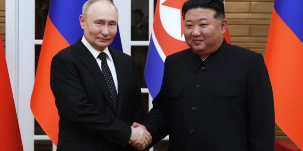 Durante a ligação, o presidente russo agradeceu o apoio da Coreia do Norte na guerra contra a Ucrânia