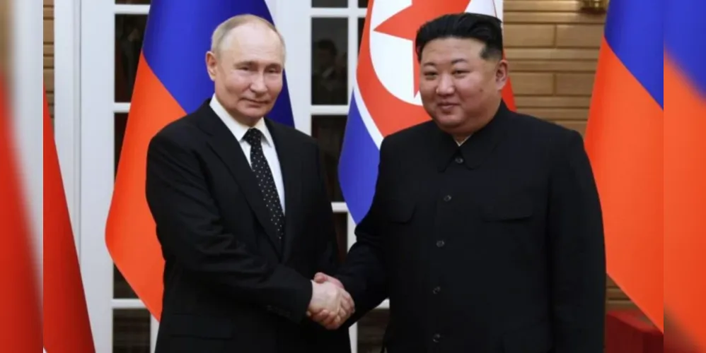 Durante a ligação, o presidente russo agradeceu o apoio da Coreia do Norte na guerra contra a Ucrânia