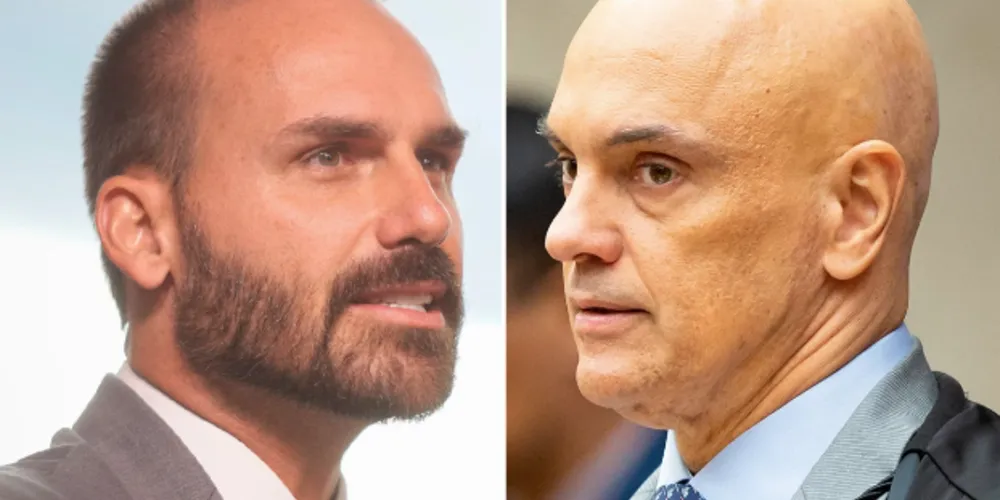 Eduardo Bolsonaro e Alexandre de Moraes