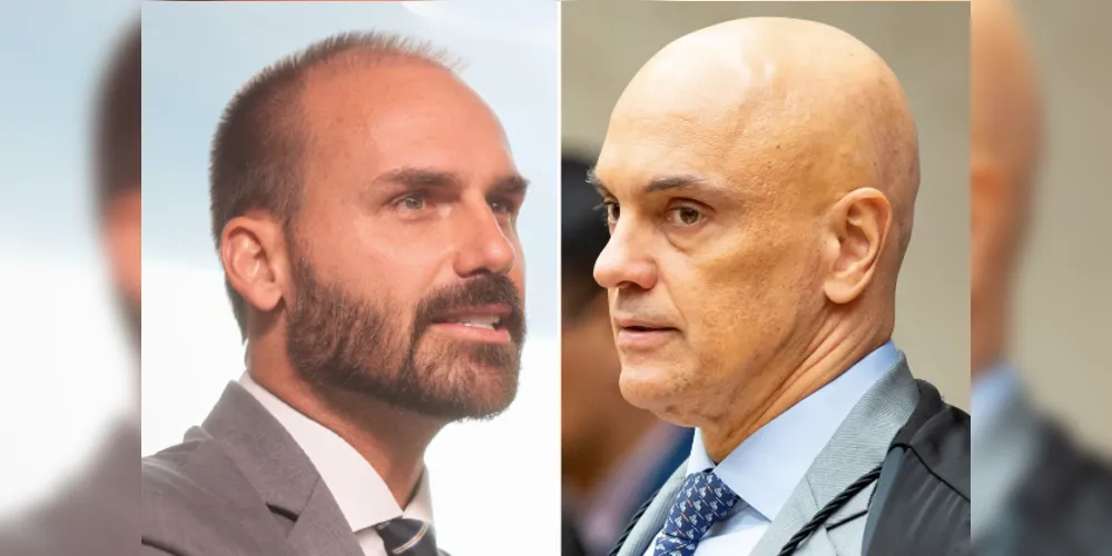 Eduardo Bolsonaro e Alexandre de Moraes