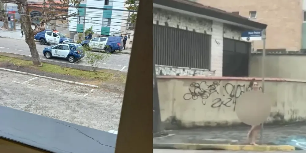 Mulher corre nua em praia após matar pai a facadas no litoral de SP