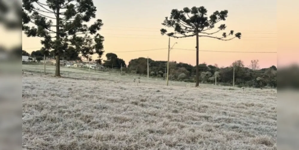A sensação térmica em Ponta Grossa era de −4,8 °C
