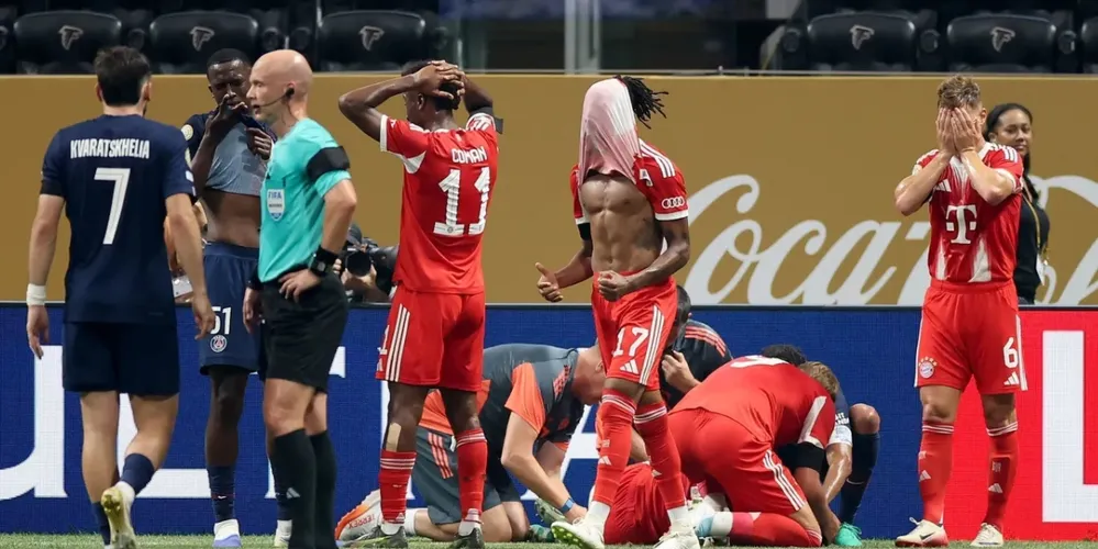 Musiala sofre lesão assustadora em PSG x Bayern no Mundial de Clubes