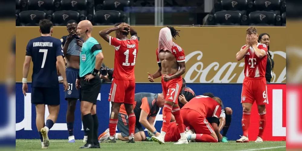 Musiala sofre lesão assustadora em PSG x Bayern no Mundial de Clubes