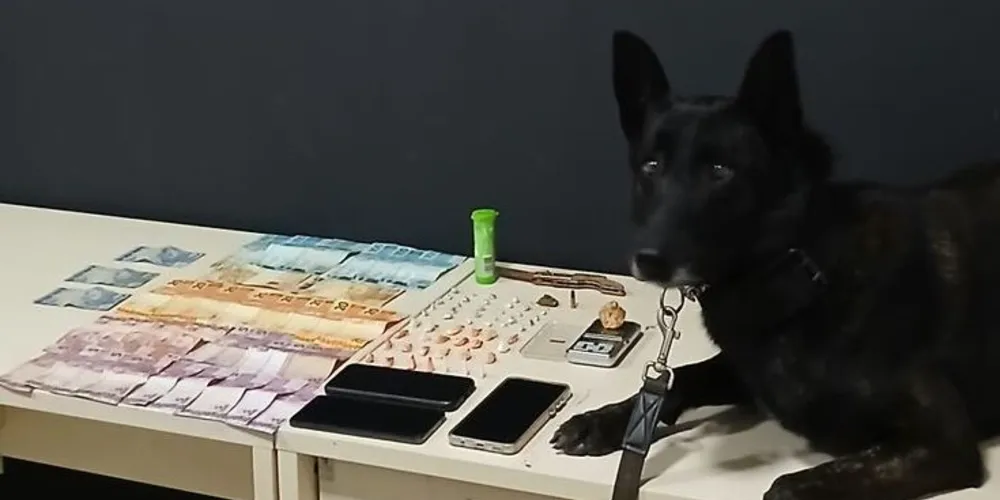 Policiais flagraram casal realizando venda de drogas