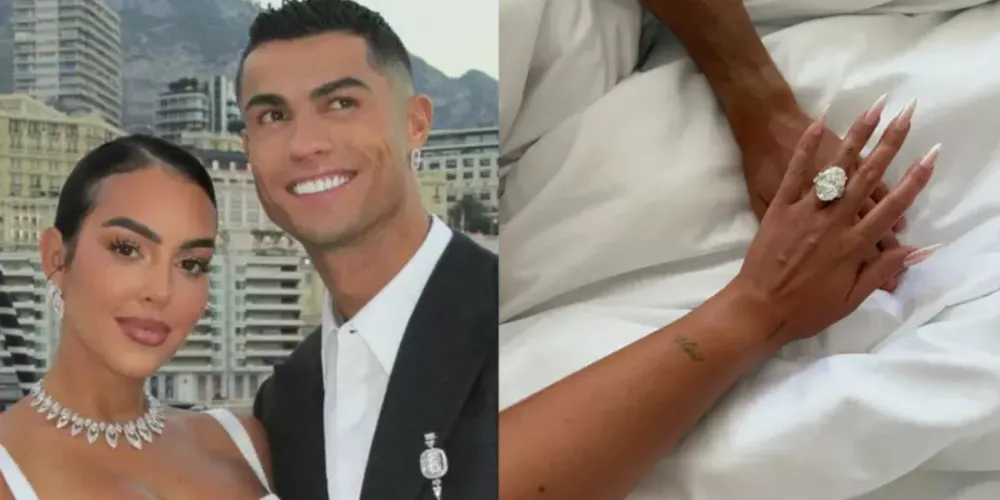 Imagem ilustrativa da imagem Cristiano Ronaldo pede Georgina Rodríguez em casamento após 9 anos juntos