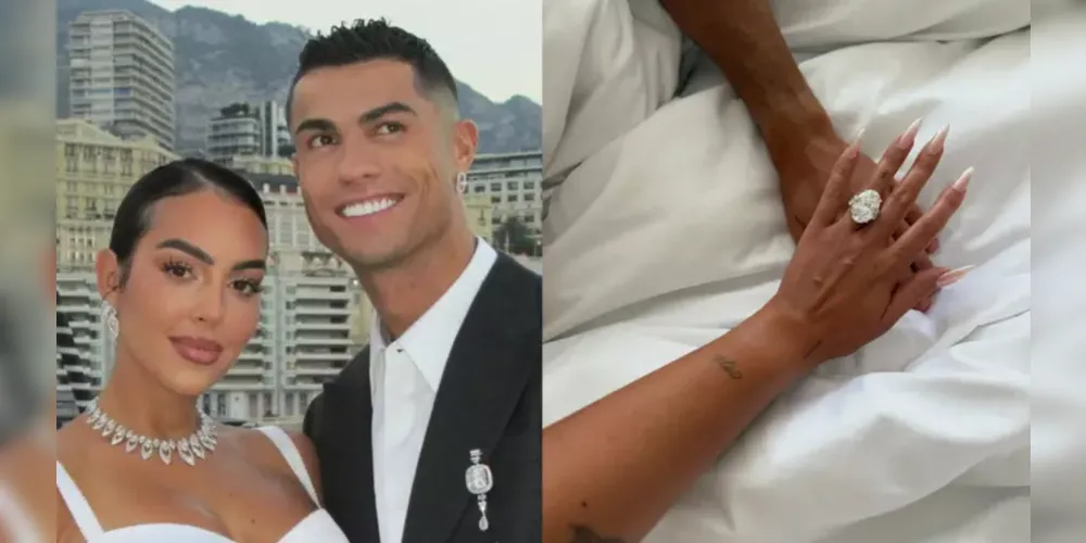 Imagem ilustrativa da imagem Cristiano Ronaldo pede Georgina Rodríguez em casamento após 9 anos juntos