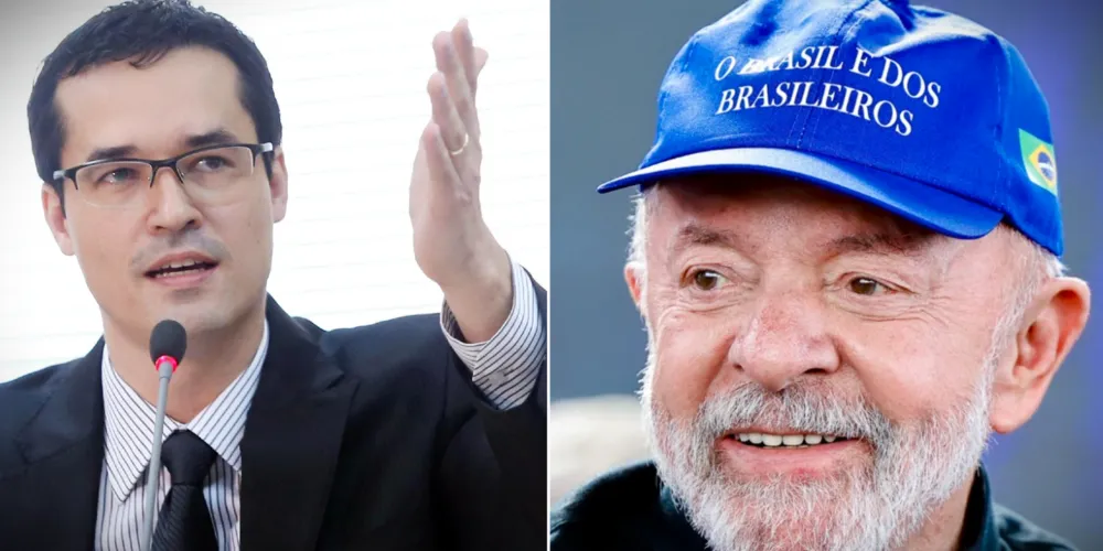 Deltan Dallagnol (à esquerda) acusou Lula de estar ligado a casos de corrupção