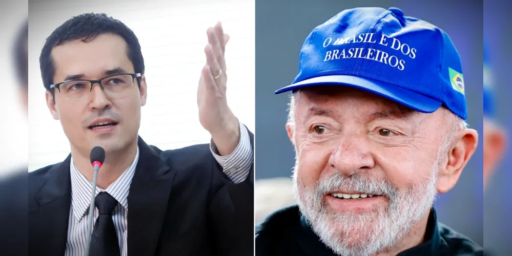 Deltan Dallagnol (à esquerda) acusou Lula de estar ligado a casos de corrupção