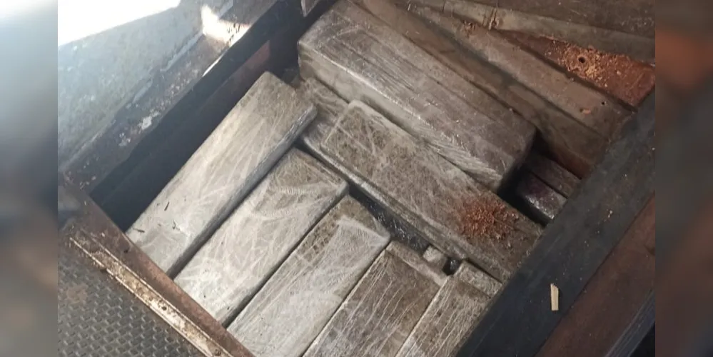 Carga foi encontrada em um  compartimento oculto do ônibus