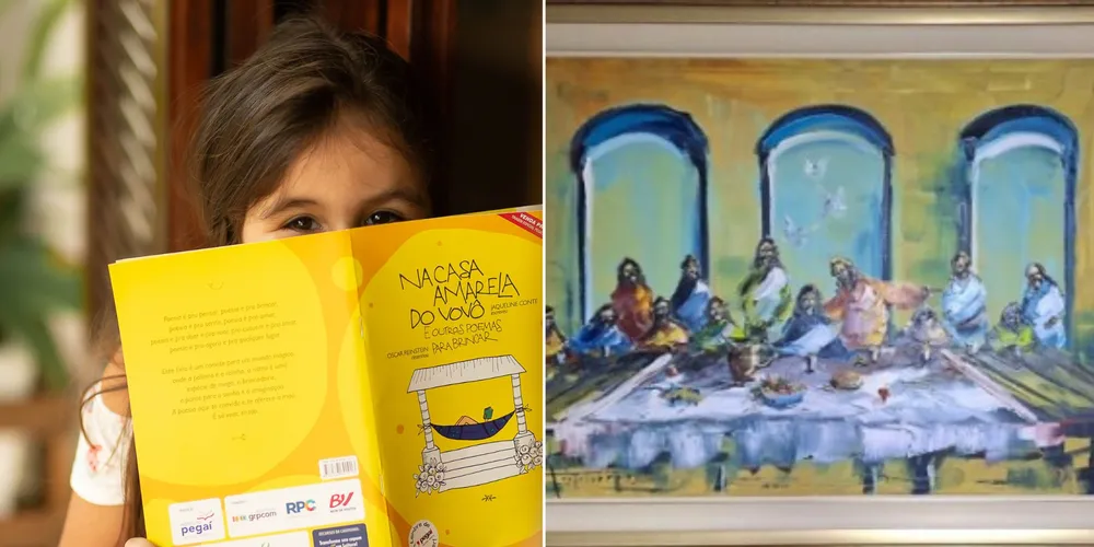 O quadro que será sorteado se trata de uma pintura a óleo sobre tela