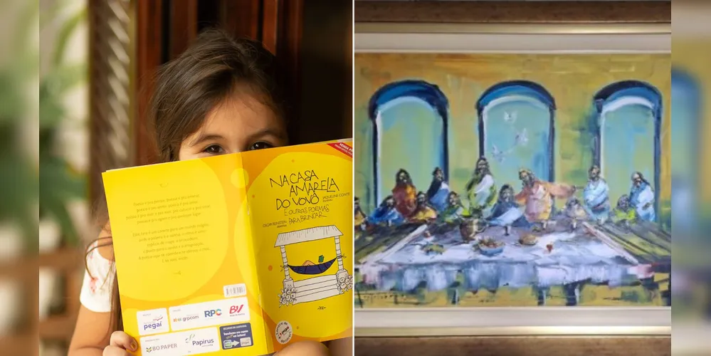 O quadro que será sorteado se trata de uma pintura a óleo sobre tela