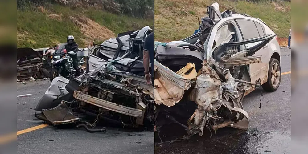 Um dos motoristas foi socorrido pelo resgate aéreo