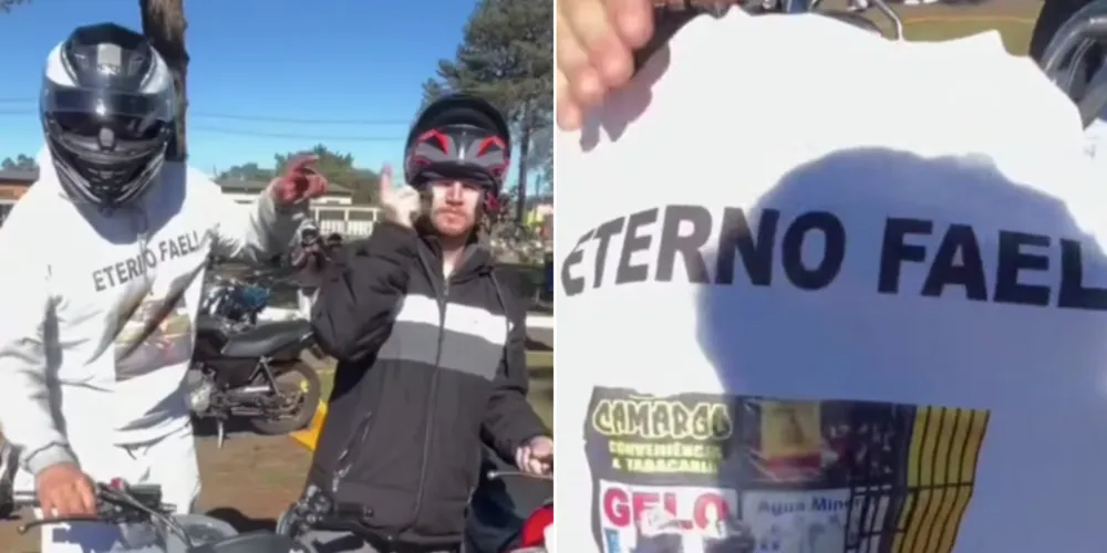 Amigos se despediram do motociclista