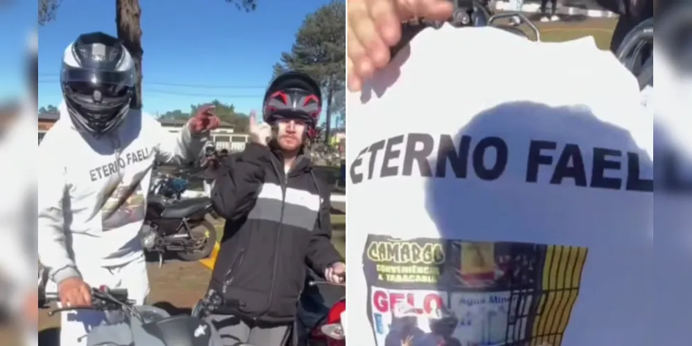 Amigos se despediram do motociclista