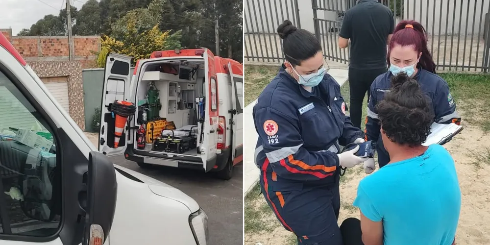 Momento em que uma das vítimas foi atendida