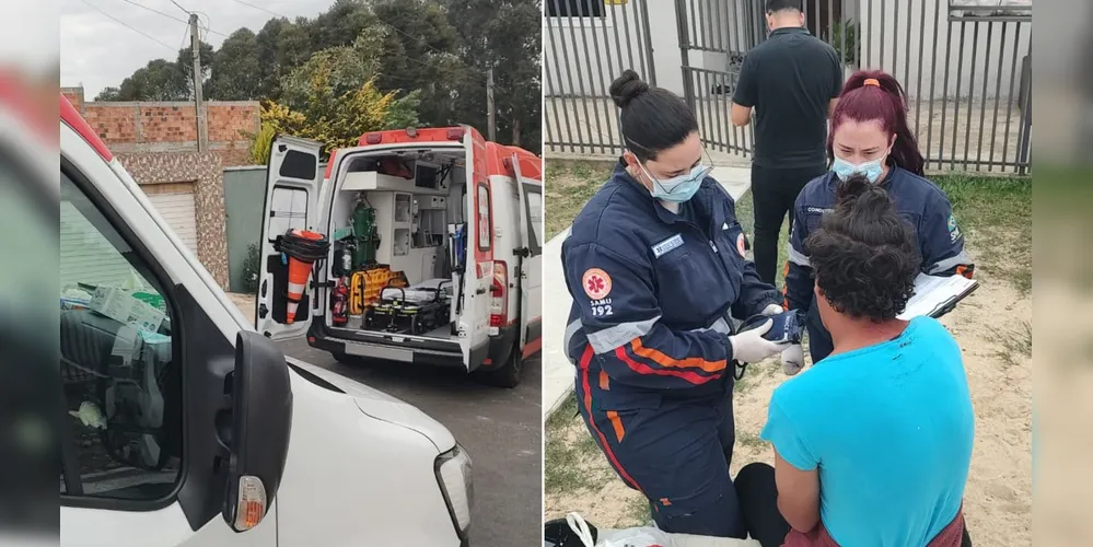 Momento em que uma das vítimas foi atendida