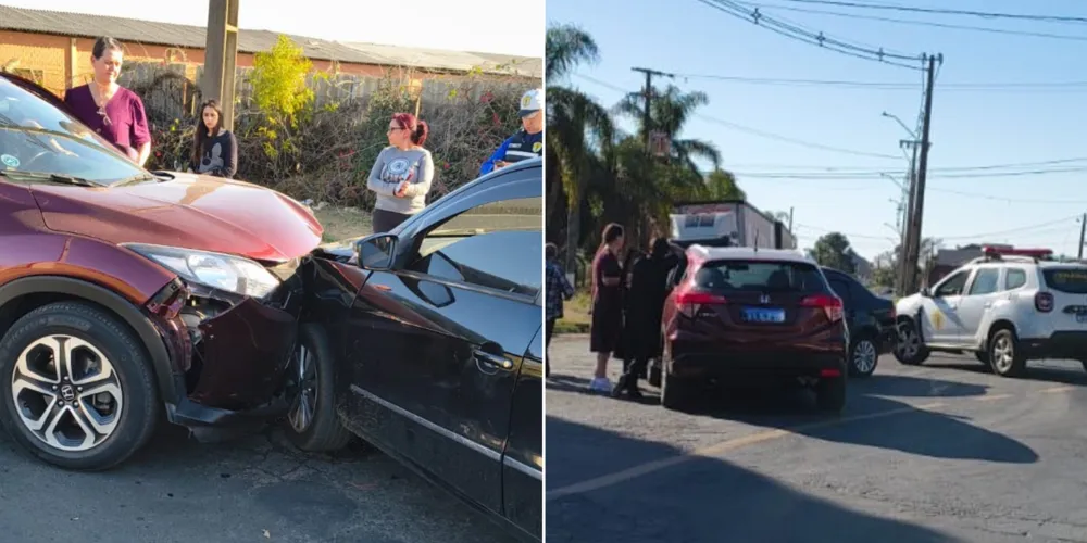 Imagem ilustrativa da imagem Dois veículos se chocam e condutor é levado a hospital com dores no peito em PG