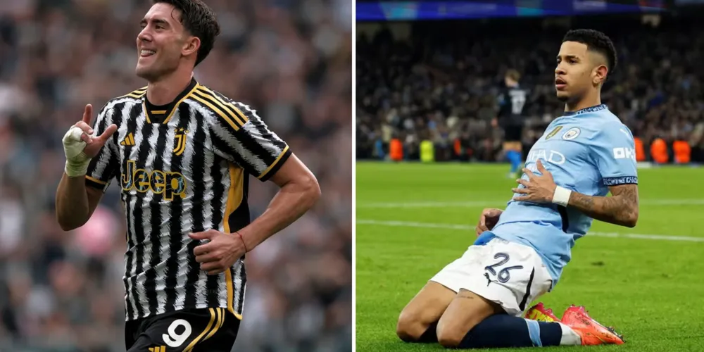 Vlahovíc e Savinho são titulares na partida de hoje por Juventus e City