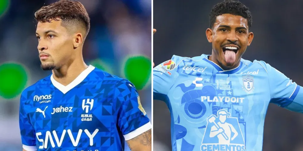 Marcos Leonardo e John Kennedy, centroavantes brasileiros de suas equipes