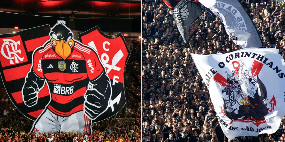 Torcida do Flamengo e Corinthians