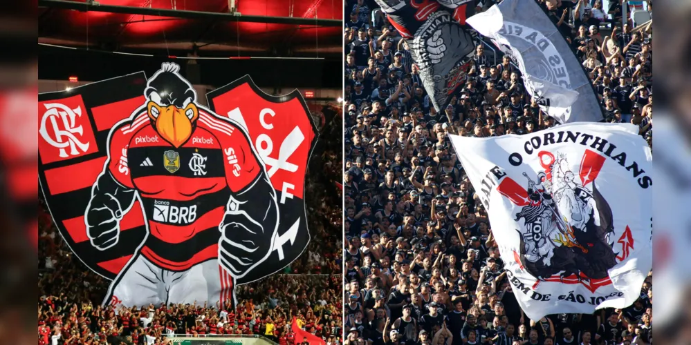 Torcida do Flamengo e Corinthians