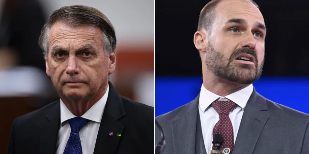 Jair Messias Bolsonaro e Eduardo Bolsonaro