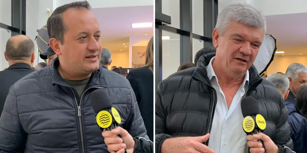 Mário Cézar, prefeito de São João do Triunfo e Juca Sloboda, prefeito de Jaguariaíva