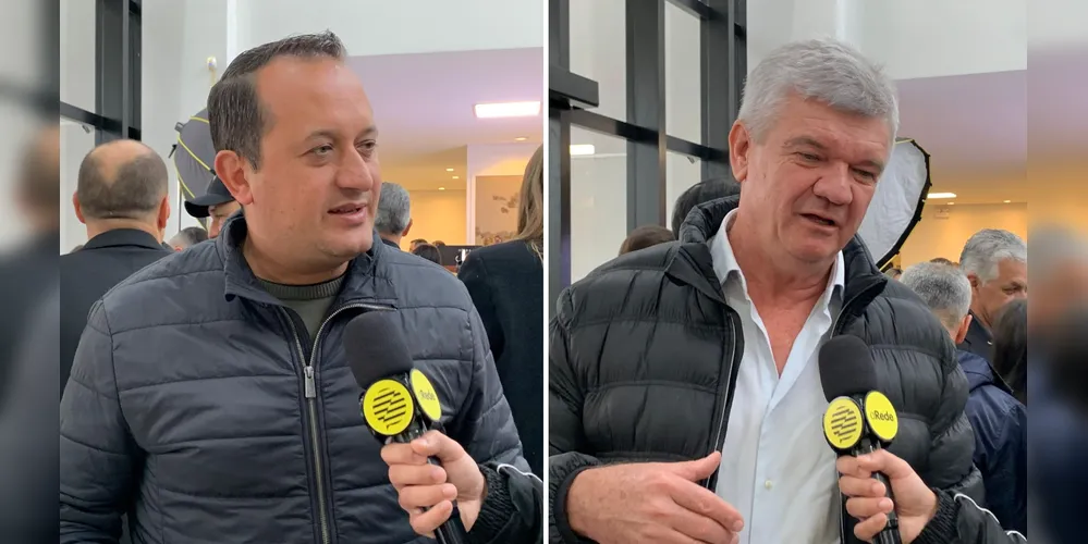 Mário Cézar, prefeito de São João do Triunfo e Juca Sloboda, prefeito de Jaguariaíva