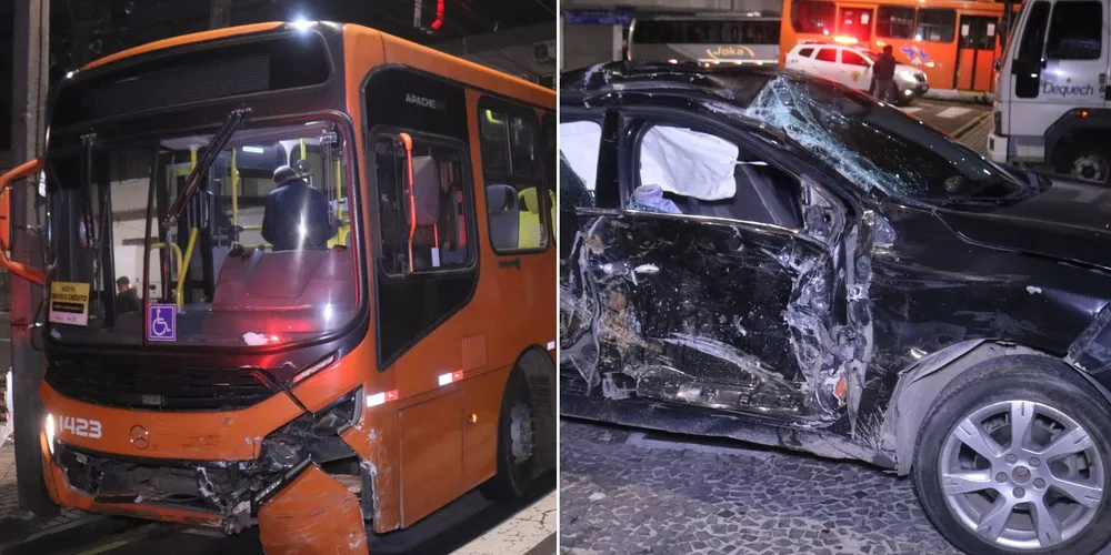 O carro ficou bastante danificado