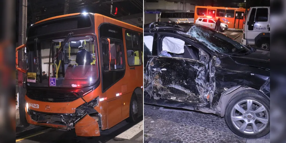 O carro ficou bastante danificado