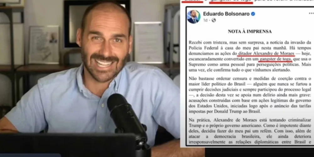 Eduardo Bolsonaro é filiado ao Partido Liberal (PL)