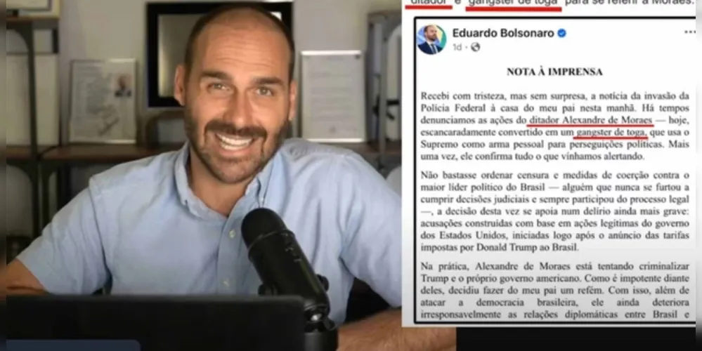 Eduardo Bolsonaro é filiado ao Partido Liberal (PL)