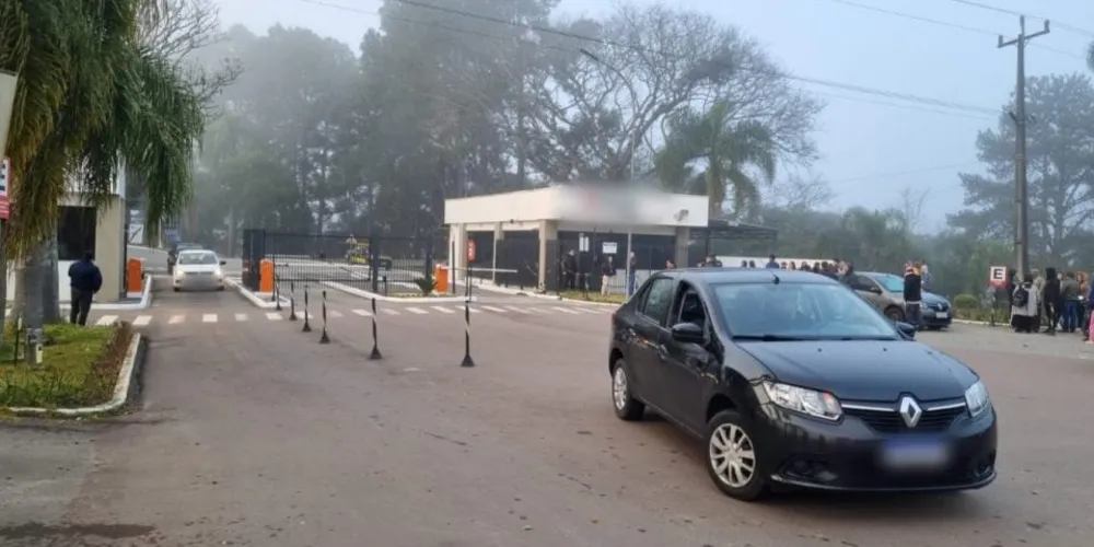 Fachada da fábrica de explosivos em Quatro Barras, região metropolitana de Curitiba