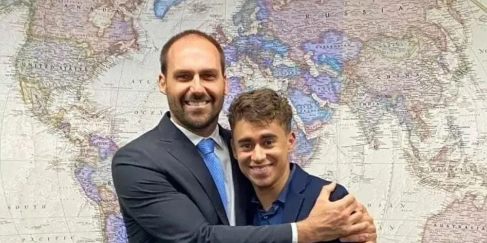 Eduardo Bolsonaro e Nikolas Ferreira pertencem ao mesmo partido