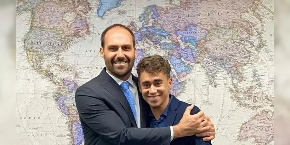 Eduardo Bolsonaro e Nikolas Ferreira pertencem ao mesmo partido